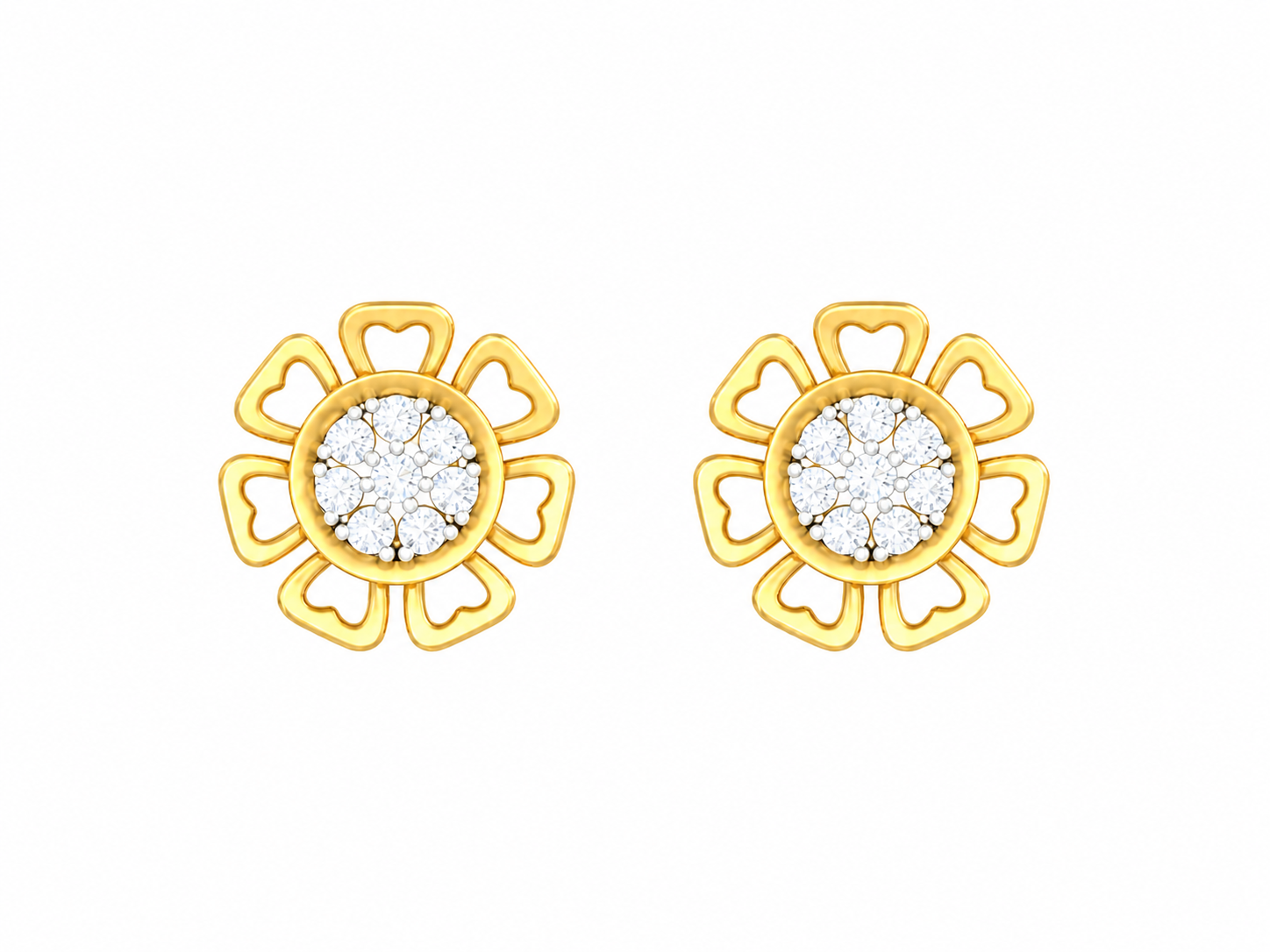 Yellow Gold Diamond Earring | under 40k 