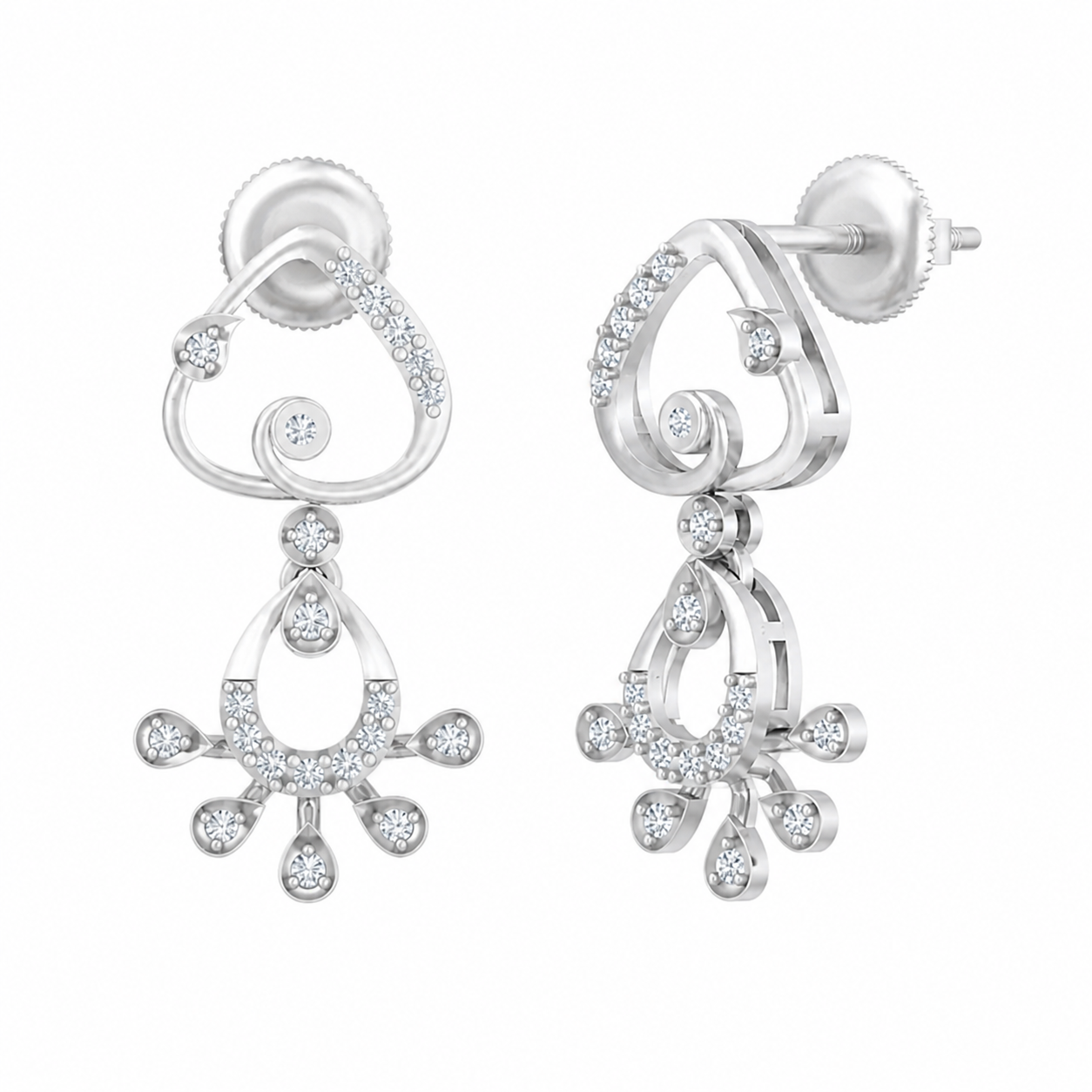 White Gold Diamond Earring | under 40k 