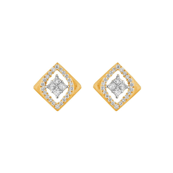 Gold & Diamond Women Stud Earring EP6525AZYD0003
