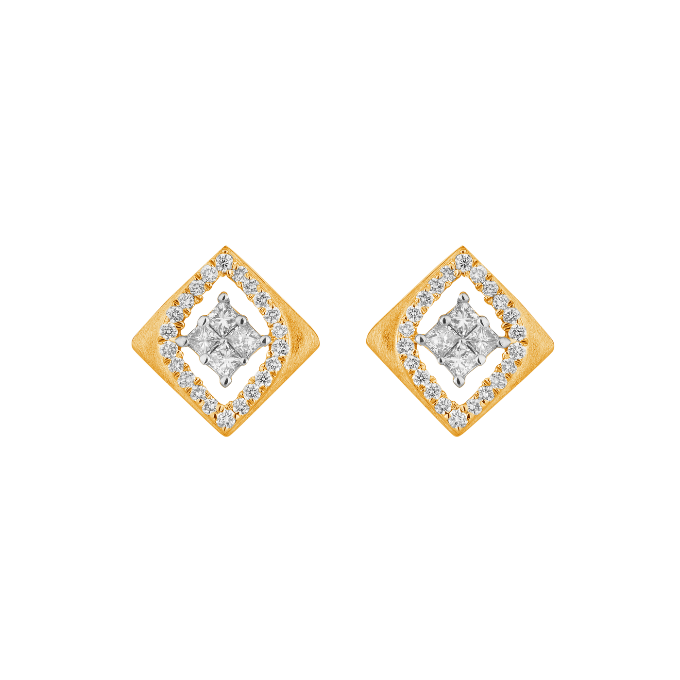 Gold & Diamond Women Stud Earring EP6525AZYD0003