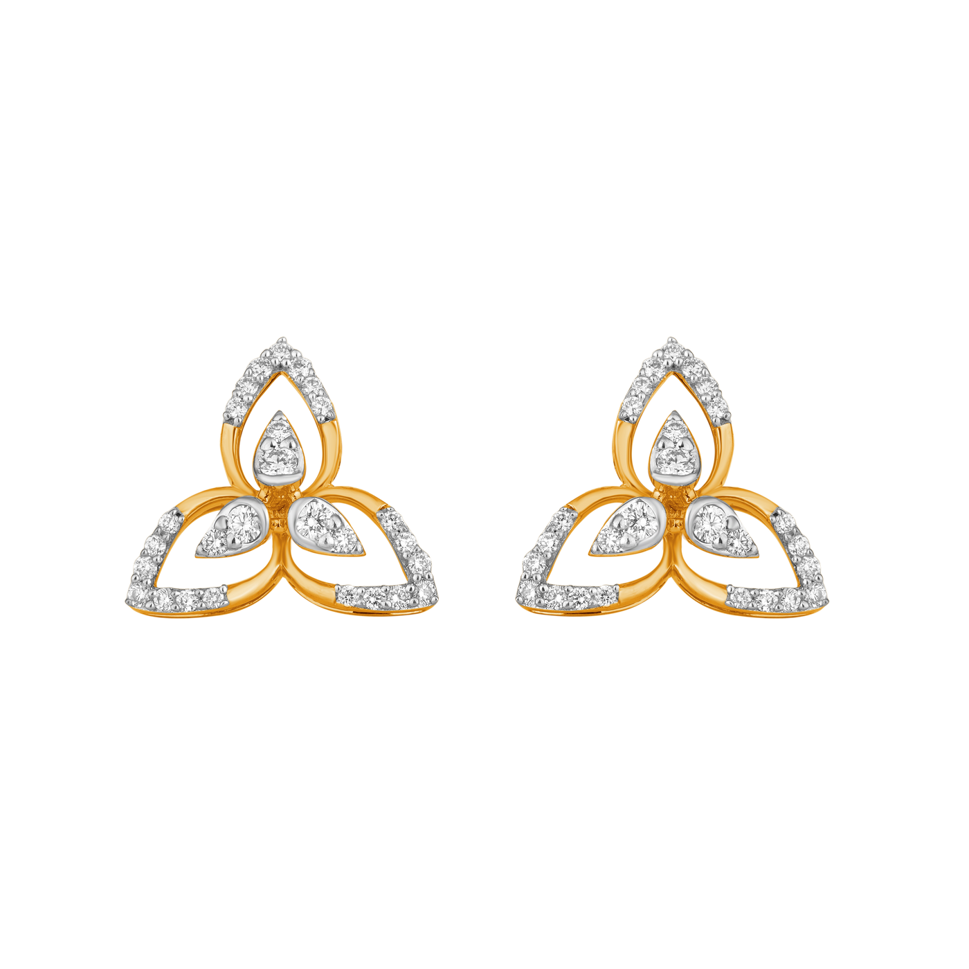 Gold & Diamond Women Floral Earring ES0149MYD0001