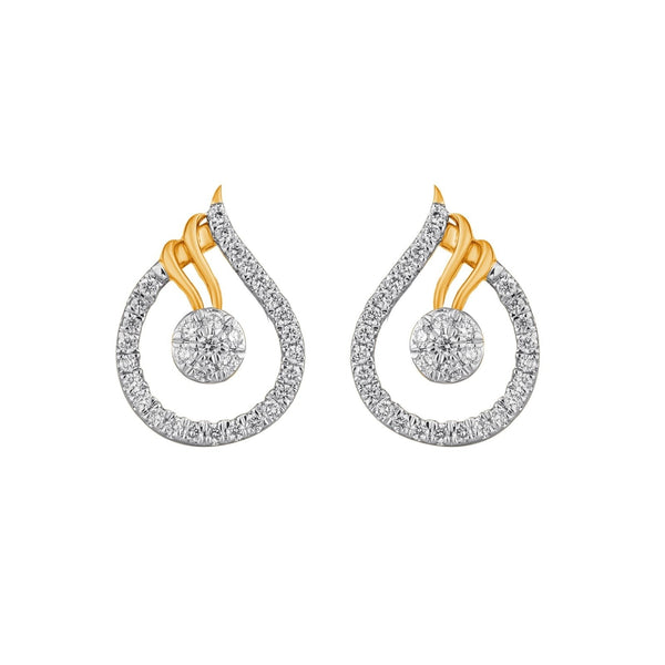 Gold & Diamond Teardrop Women Stud Earring EP6163JYD0012