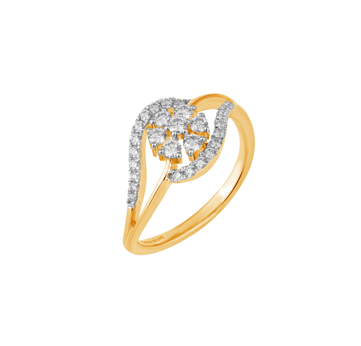18K Gold & Diamond Ring For Women R0144OMYD0040