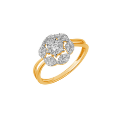 18K Gold & Diamond Ring For Women R6056TYD0011