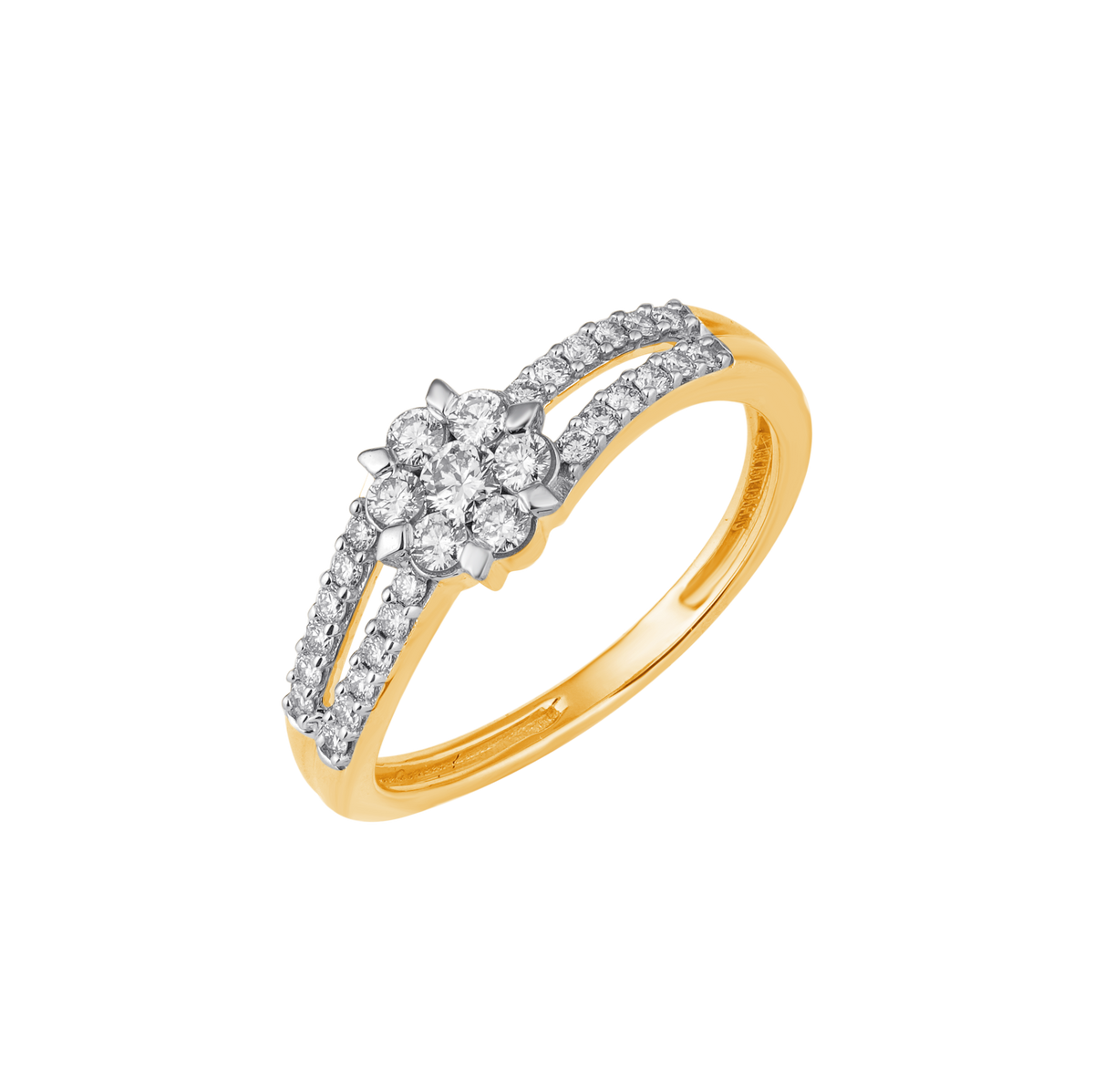 18K Gold & Diamond Ring For Women R1454PYD0003