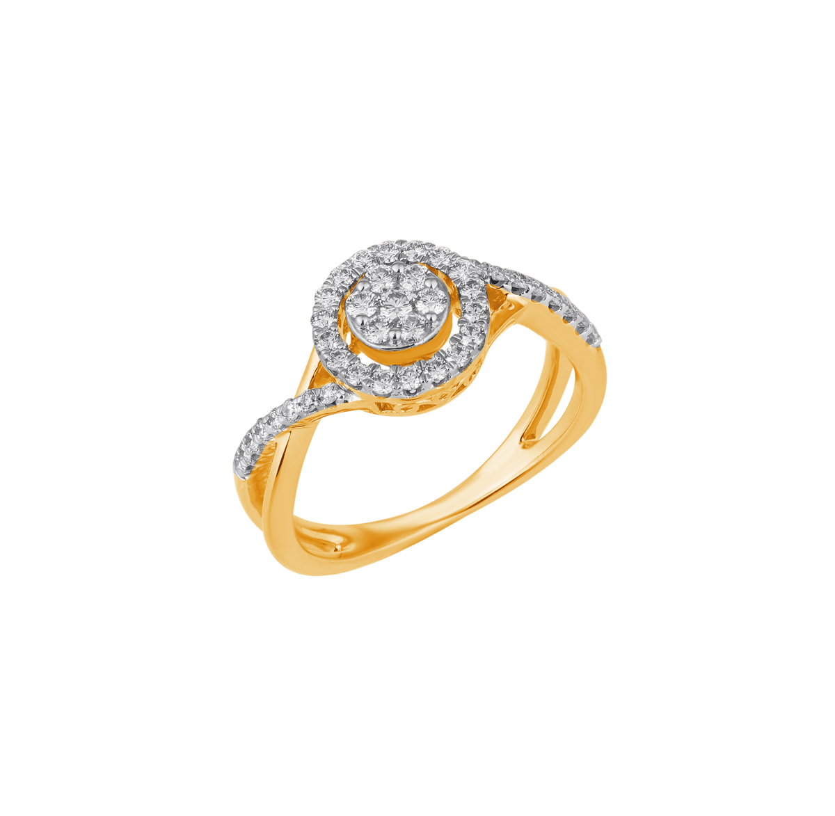 18K Gold & Diamond Ring For Women R1443PYD0010