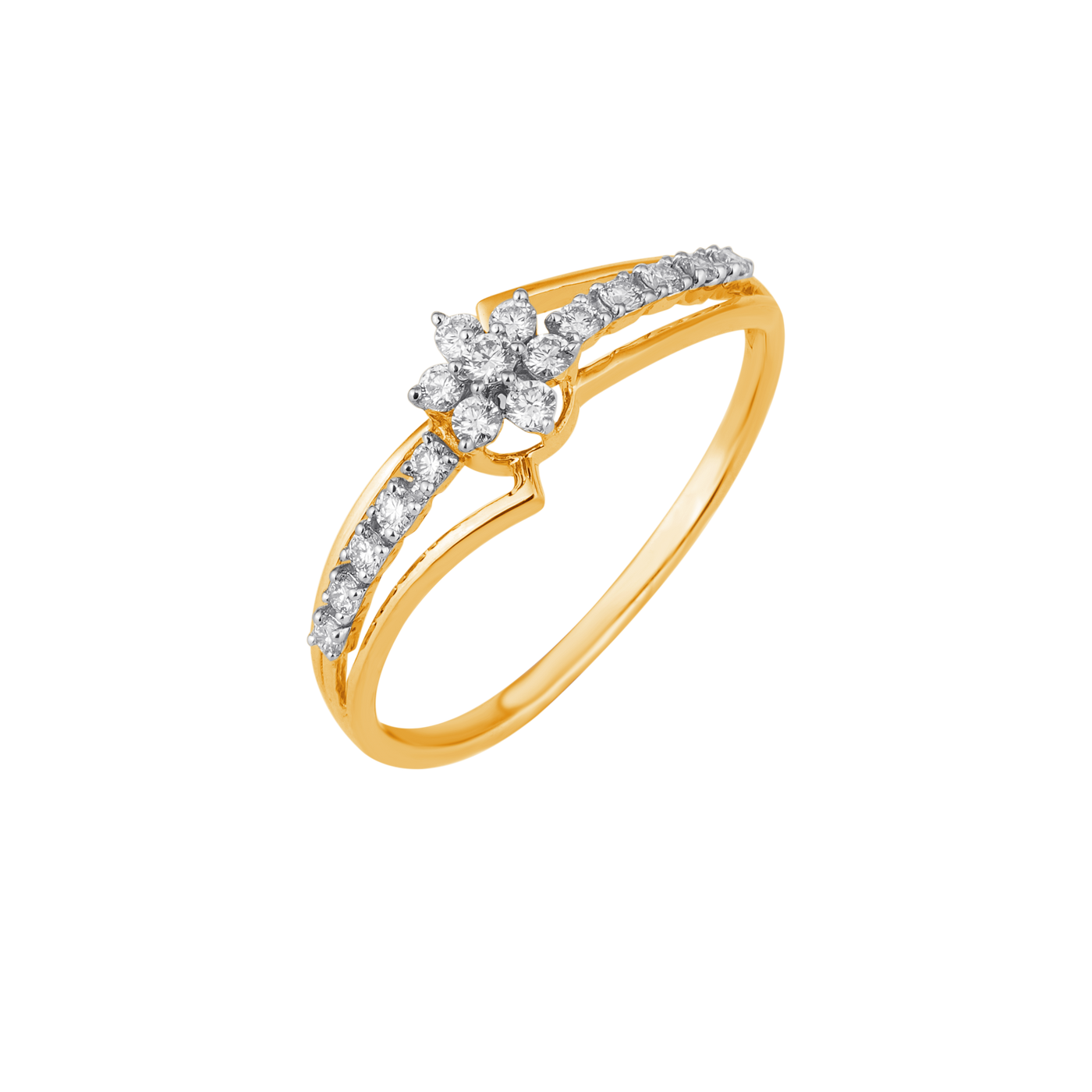18K Gold & Diamond Ring For Women R4336MYD0013