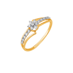 18K Gold & Diamond Ring For Women R4336MYD0013