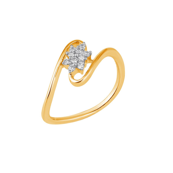 Gold & Diamond Ring For Women R0267MYD0333