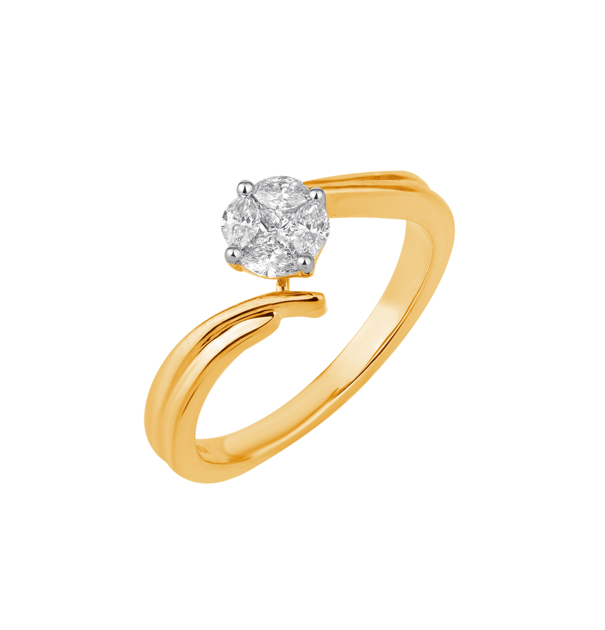 18K Gold & Diamond Ring For Women R1289PYD0009