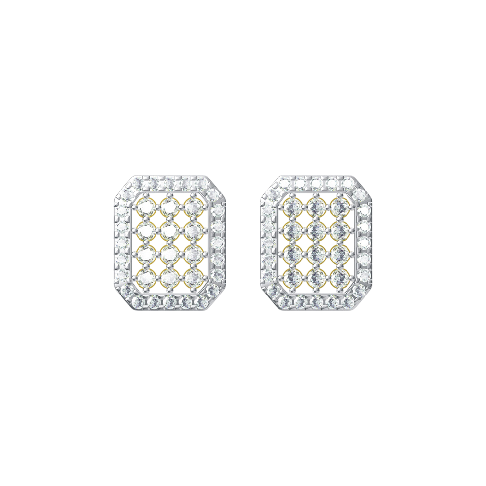 Gold & Diamond Stud Earring For Women KRC30260