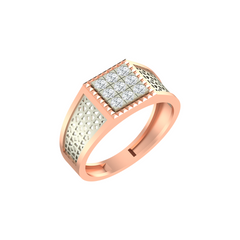 18K Gold & Diamond Ring For Men GR-1818