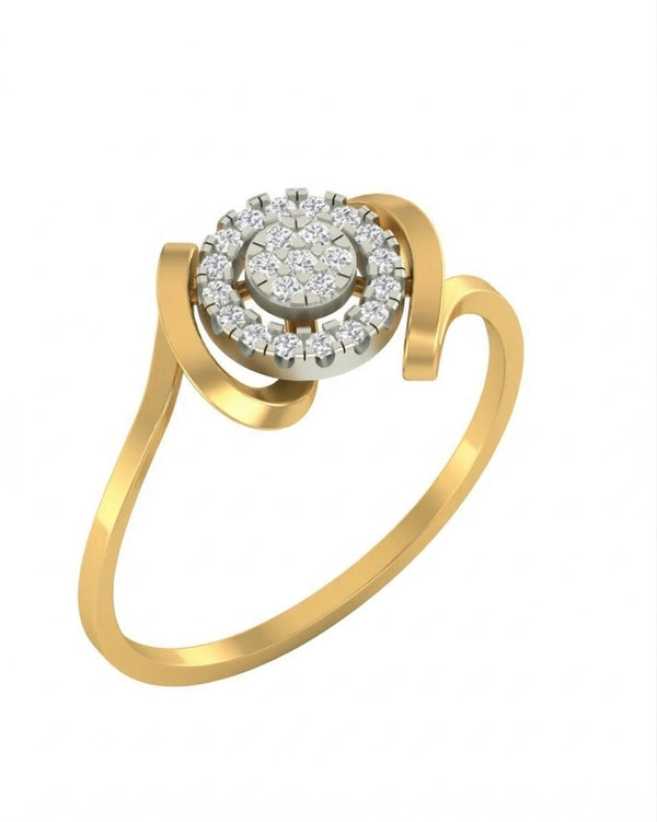 Gold & Diamond Ring For Women KRB10064