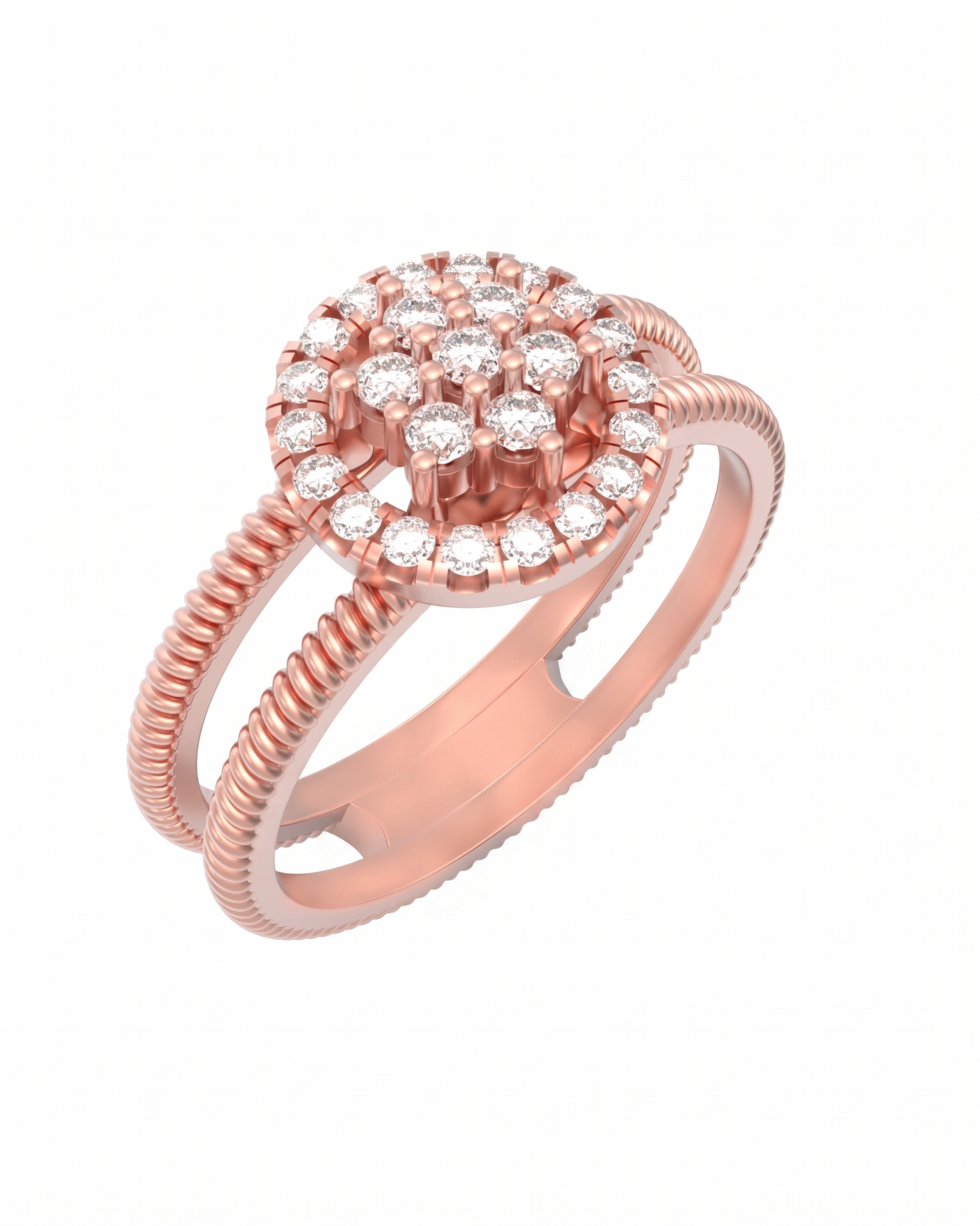 Gold & Diamond Engagement Ring For Women KRC10903