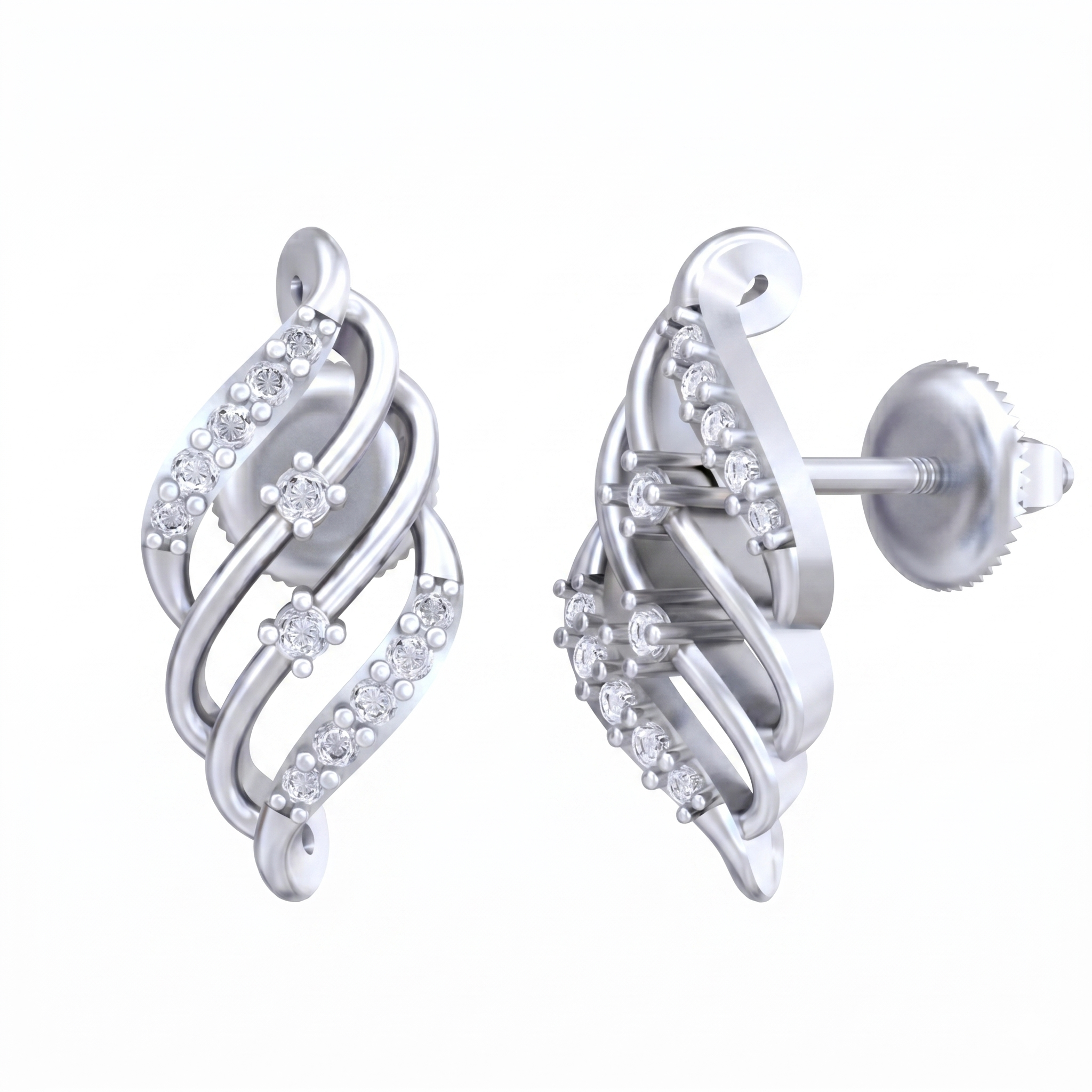 White Gold Diamond Earring | under 40k 