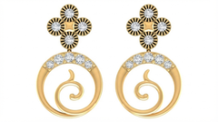 14K Gold & Diamond Women Earring KRB44056E-A