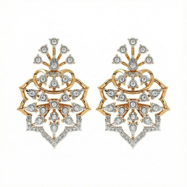 Gold & Diamond Women Dangler Earring KRC0063E