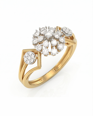 18K Gold & Diamond Engagement Ring For Women KRL10437