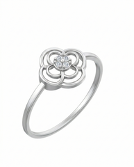 18K Gold & Diamond Dailywear Ring For Women KSK157