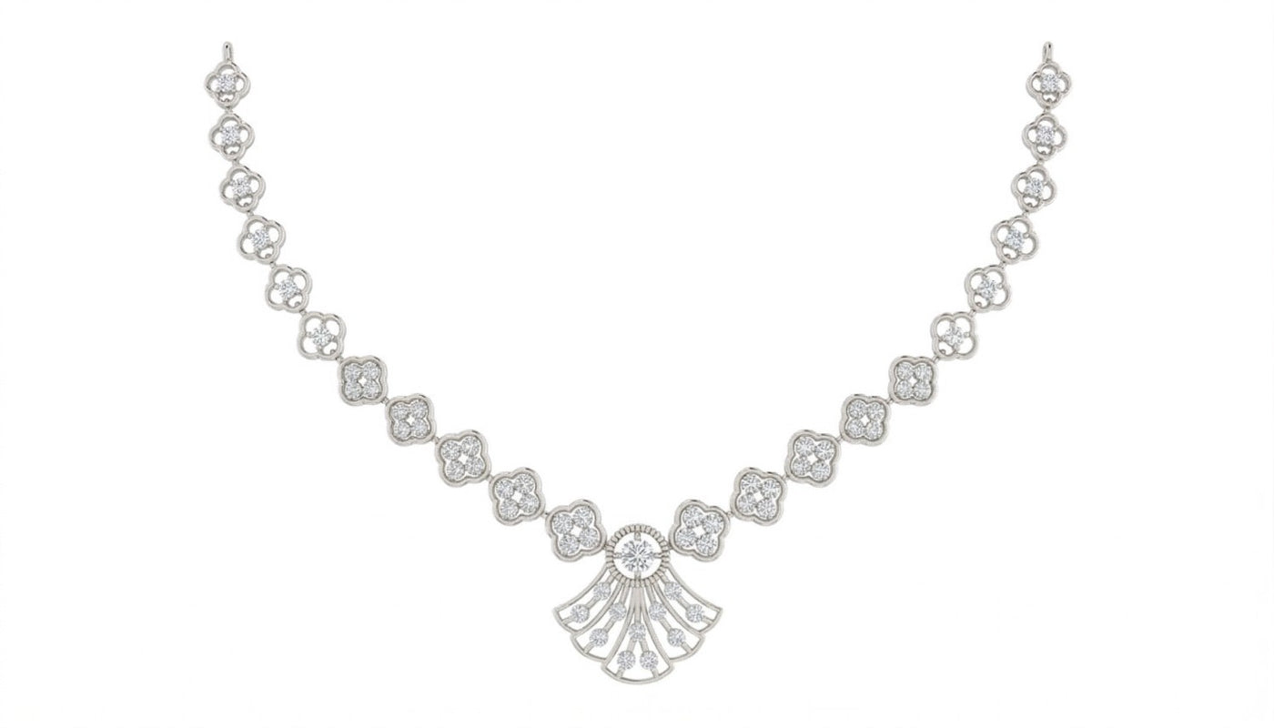 Gold & Diamond Women Dailywear Necklace Set KRC60095