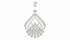 18K Gold & Diamond Floral Pendant Set KRA40169P