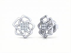 18K Gold & Diamond Women Stud Earring KSK023