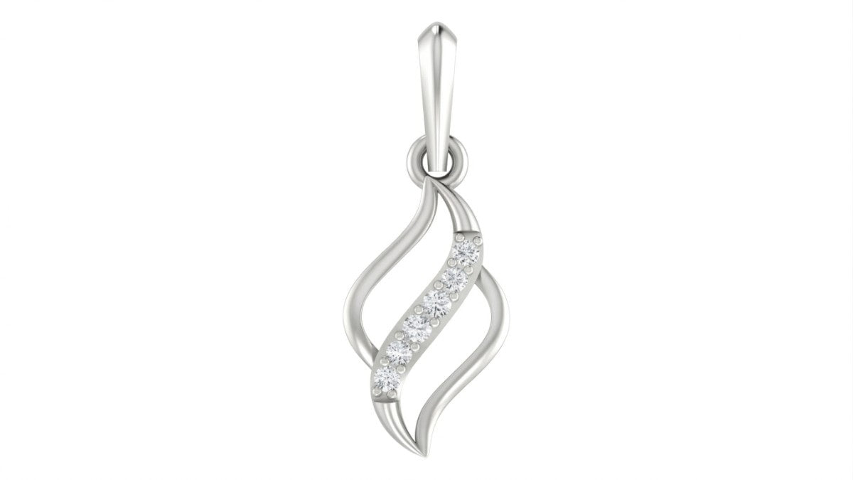 white Gold and diamond pendant for women 