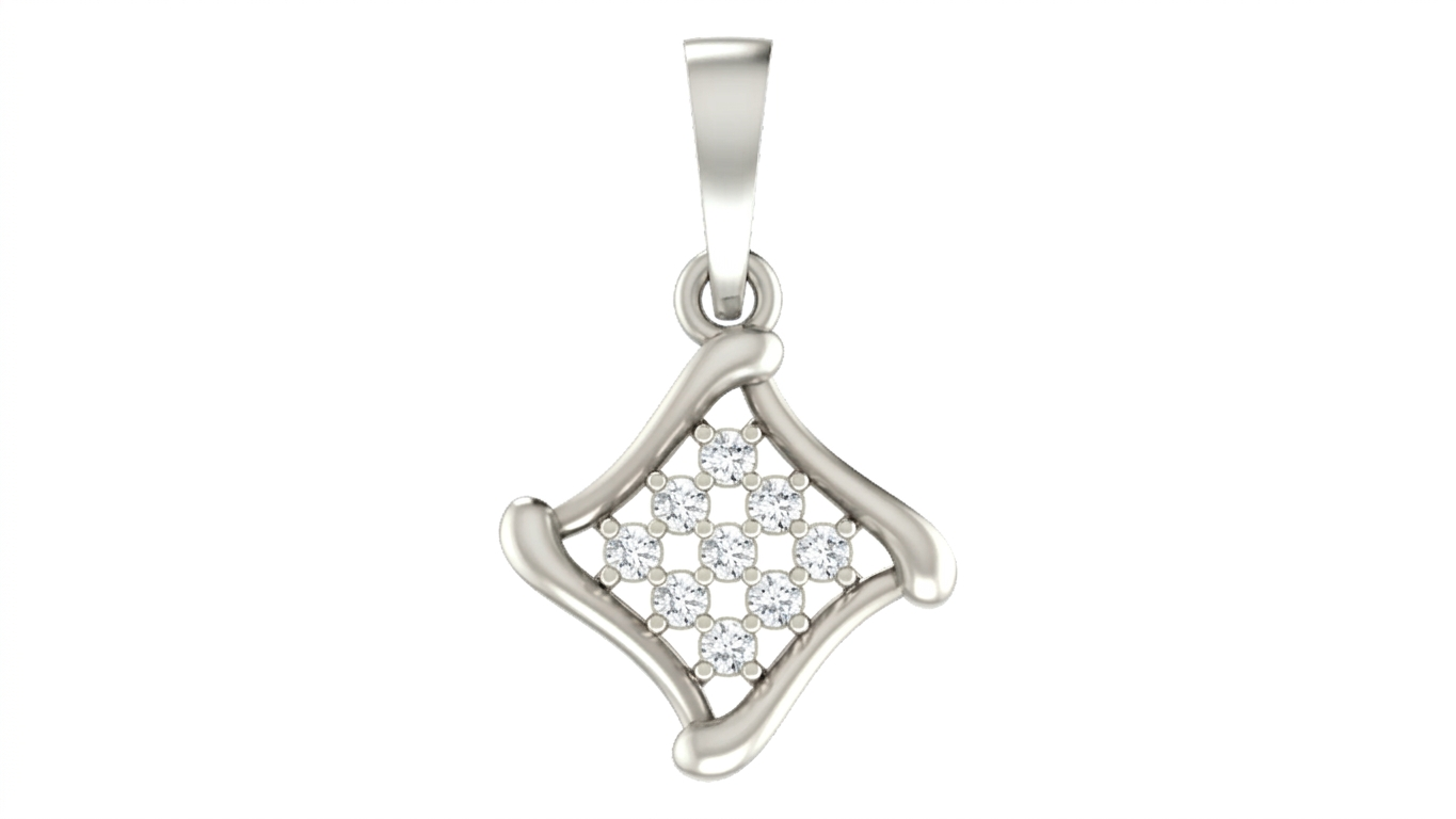 Gold & Diamond Minimal Pendant Set KRC40588