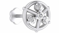18K Gold & Diamond Round Nose Pin KRC80156