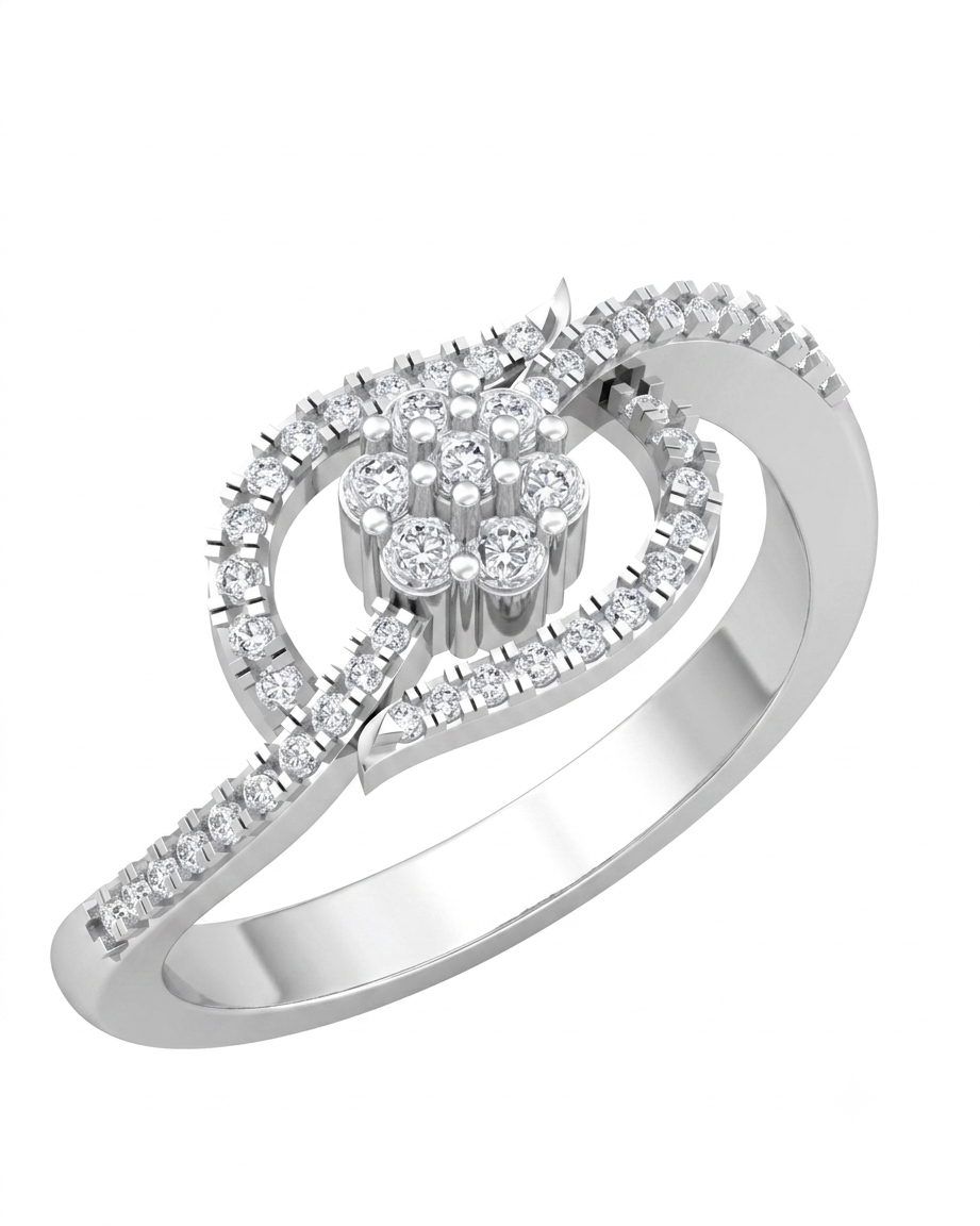 Gold & Diamond Engagement Ring For Women KRC10771