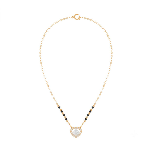 Gold & Diamond Heart Women Mangalsutra | KRC50102 | Kesav Diamond