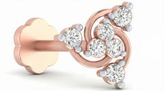 18K Gold & Diamond Stud Nose Pin KRA50108