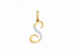 18K Gold & Diamond Initial Pendant KRK20090