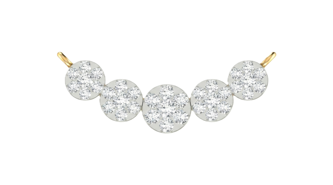 Gold & Diamond Round Mangalsutra For Women KRC50156