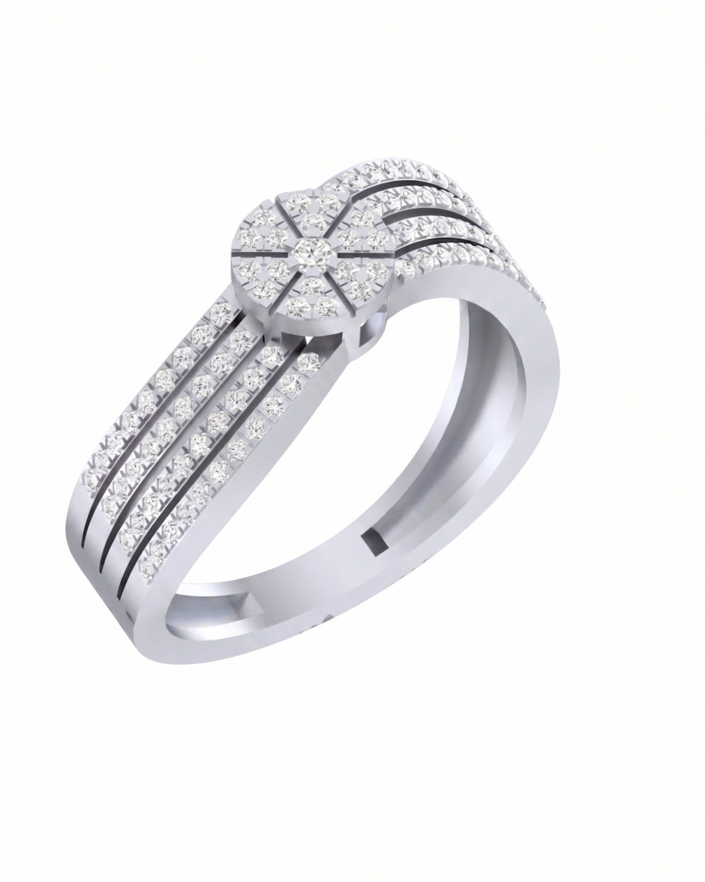 Gold & Diamond Engagement Ring For Women KRC10604