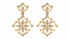 Yellow Gold Diamond Earring | under 40k 