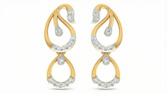 14K Gold & Diamond Women Dangler Earring KRB44077E-A