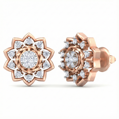 18K Gold & Diamond Women Engagement Earring KRB40061E