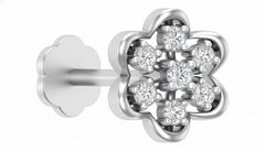 18K Gold & Diamond Stud Nose Pin KRA50156