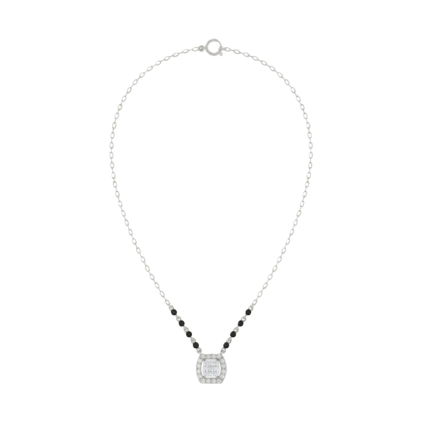 Gold & Diamond Beaded Mangalsutra For Women KRC50153