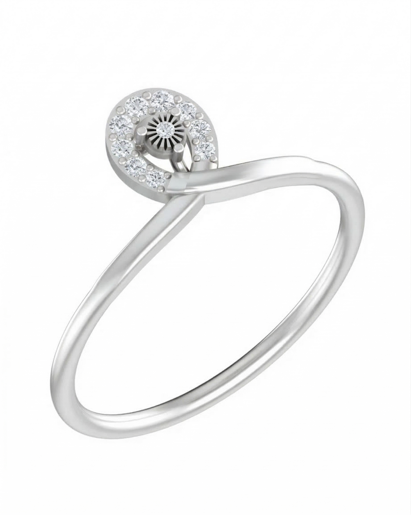 Gold & Diamond Dailywear Ring For Women KRC10679