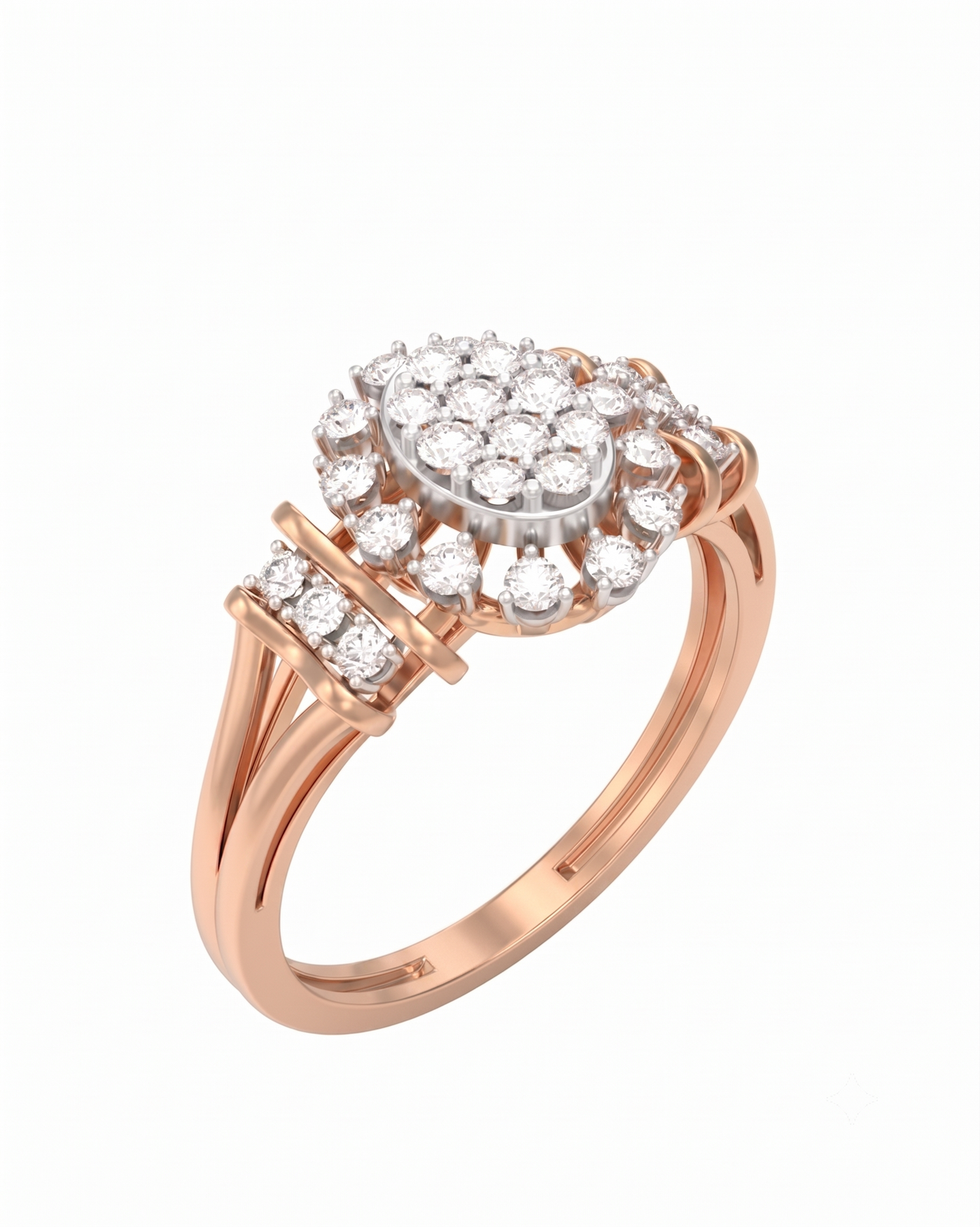 Gold & Diamond Engagement Ring For Women KRC10905