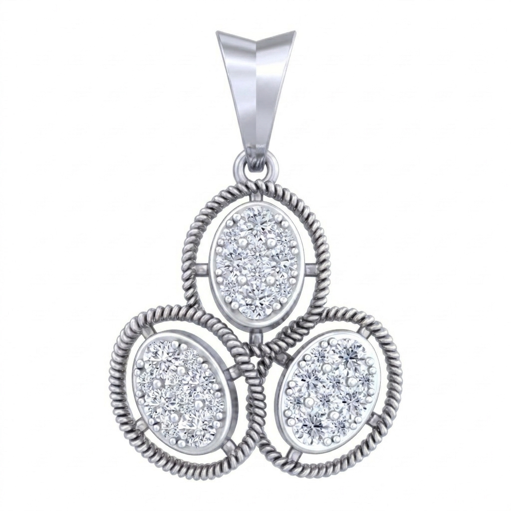 Elegant Gold & Diamond Partywear Pendant Set KRC40751