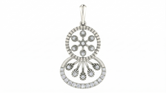 18K Gold & Diamond Floral Pendant Set KRA40020P