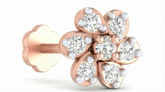 18K Gold & Diamond Stud Nose Pin KRA50285