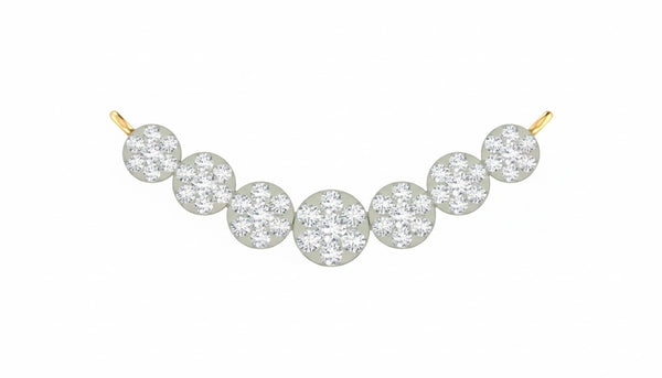 Gold & Diamond Halo Mangalsutra For Women KRC50187