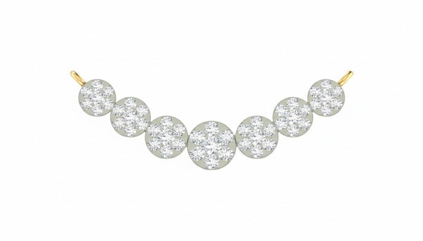 Gold & Diamond Halo Mangalsutra For Women KRC50187