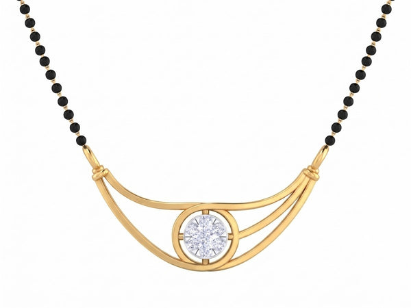 Gold & Diamond Modern Mangalsutra For Women KRB50026