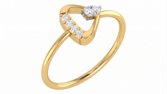 महिलाओं के लिए 18K गोल्ड और डायमंड डेलीवियर रिंग KRA10583