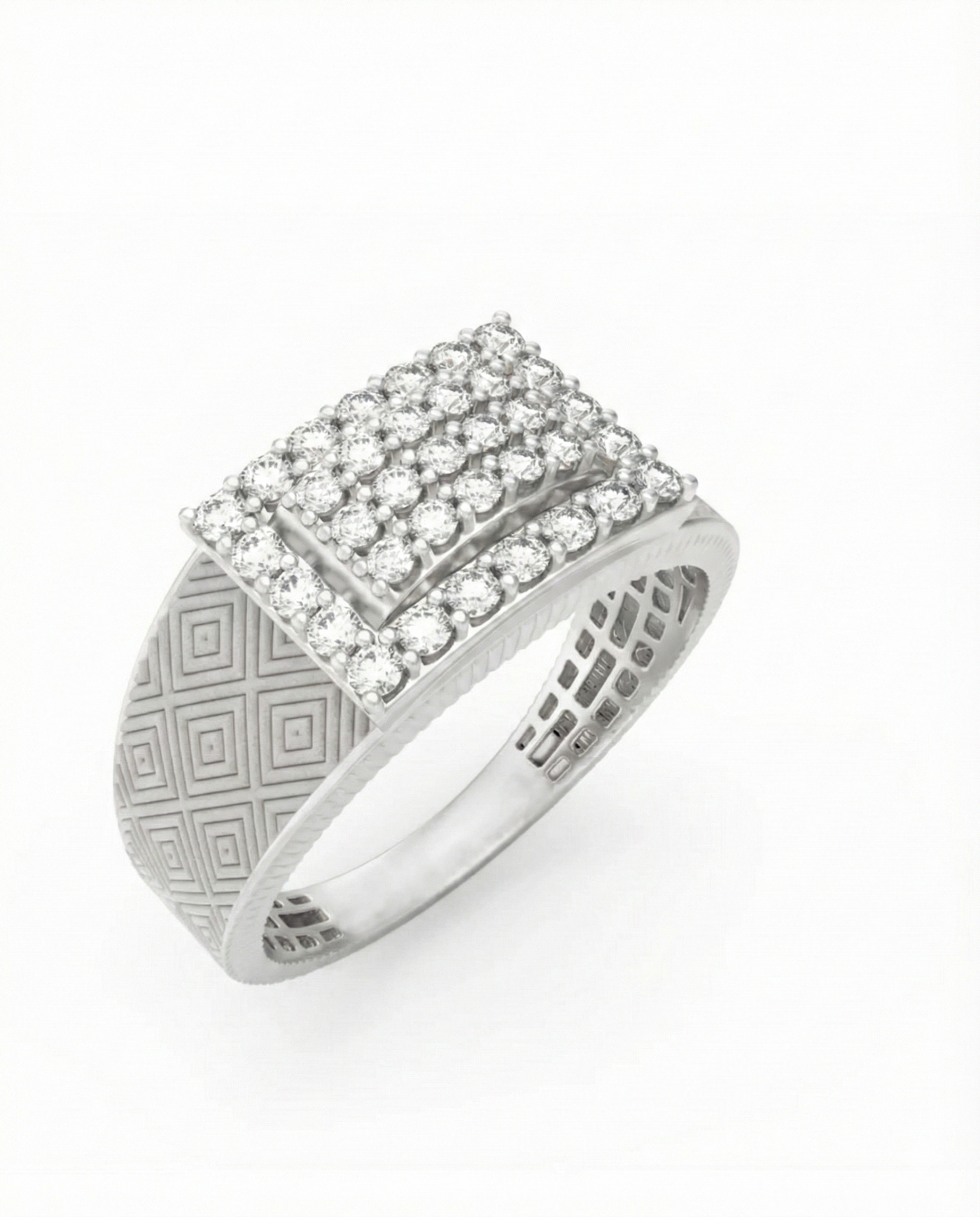Gold & Diamond Band Ring For Men KRC20228
